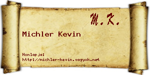Michler Kevin névjegykártya